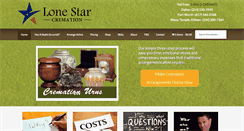 Desktop Screenshot of lonestarcremation.com